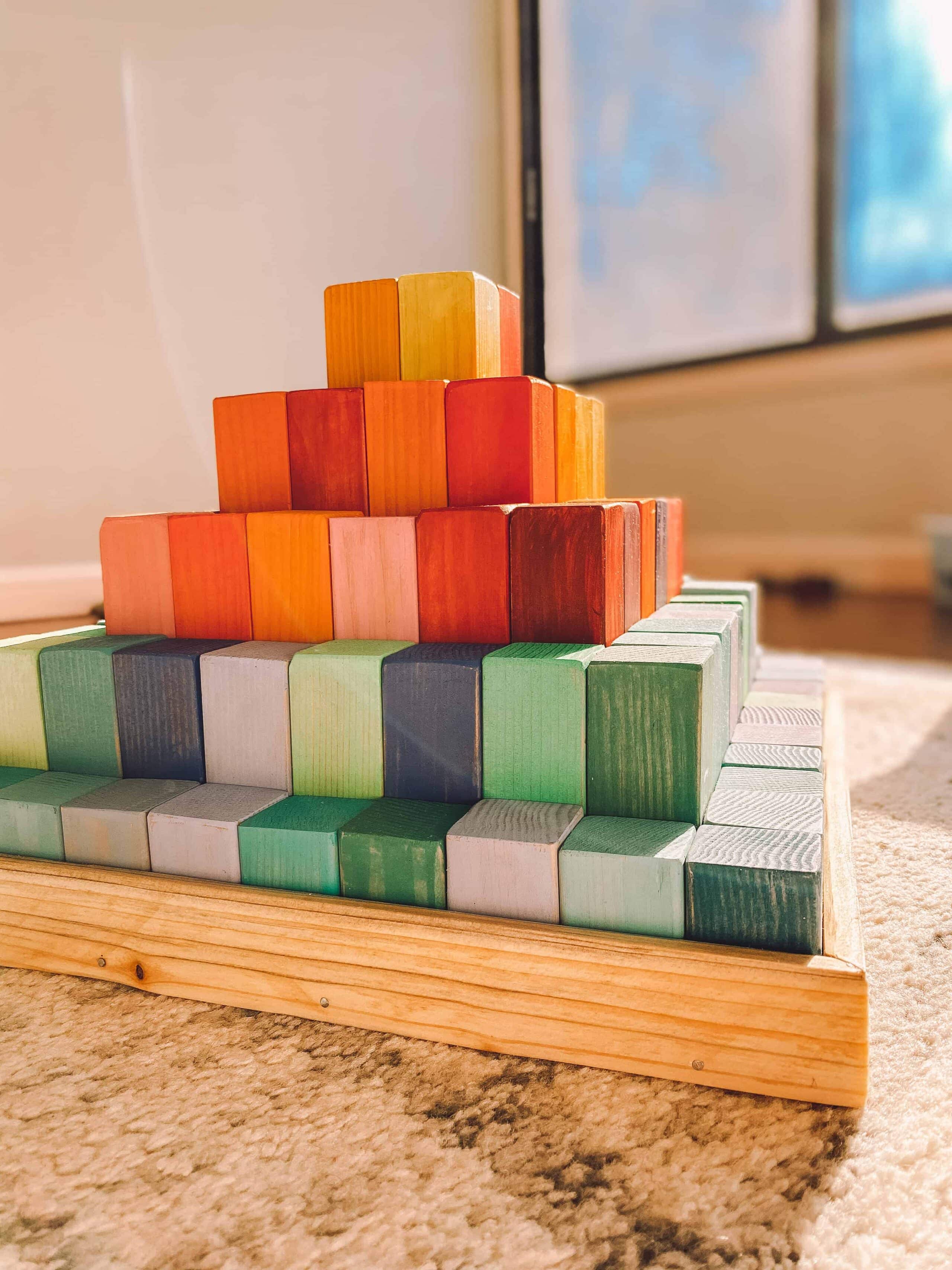 DIY Grimms Large Stepped Pyramid - Make your own amazing wooden Waldorf toys