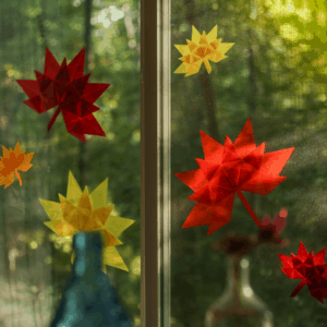 How to Make Colorful Kite Paper Maple Leaves | Celebrate Autumn | Niños ...