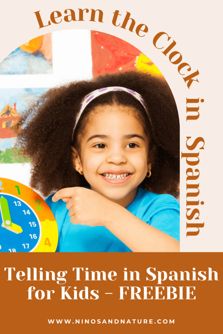 Telling Time in Spanish for Kids - Free Spanish PDF | Niños & Nature